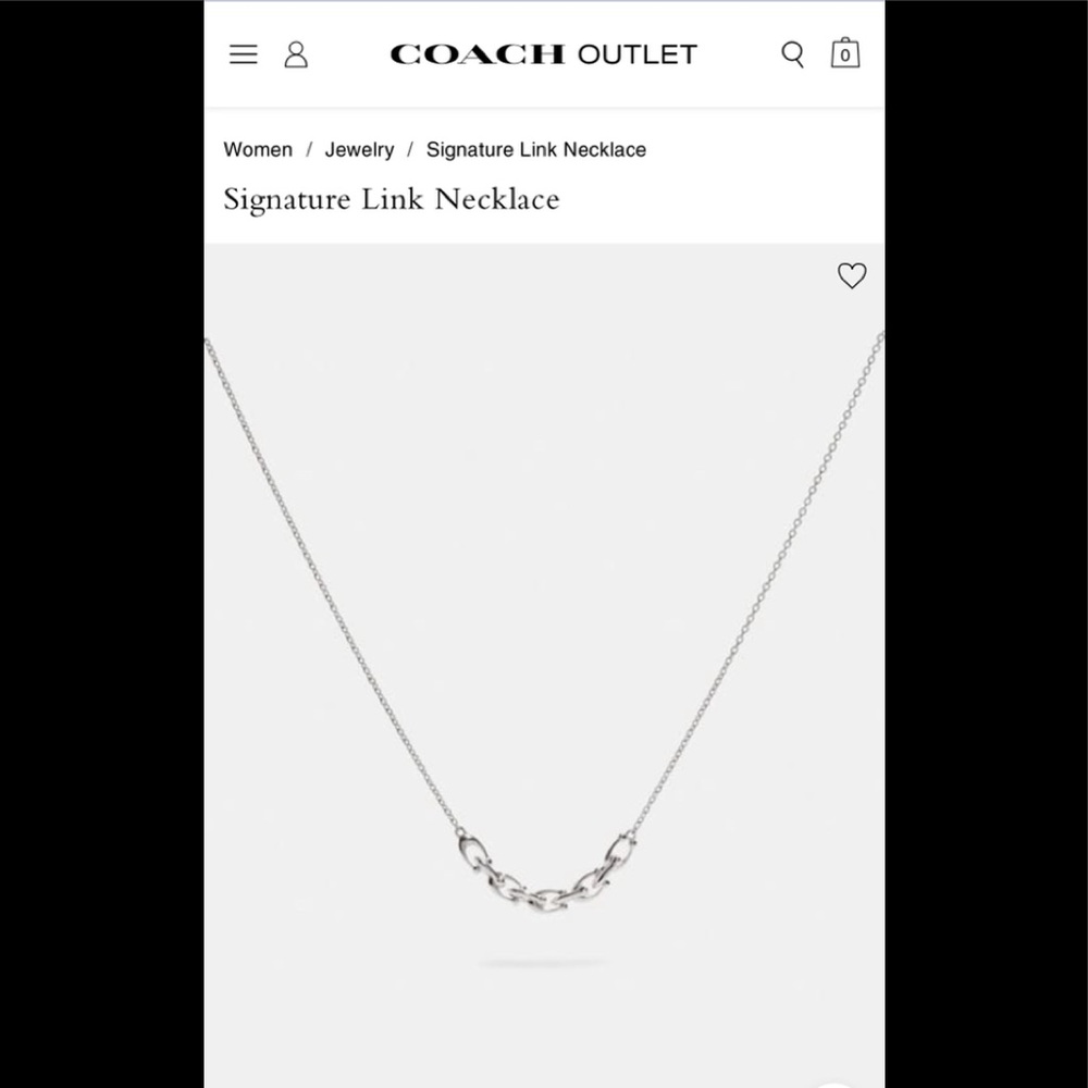 🖤Coach silver tone C link necklace🖤